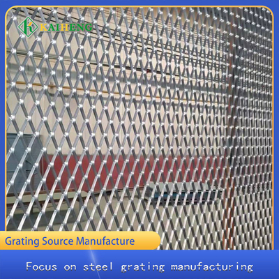 Fil décoratif Mesh Rhombic Aluminum Door Curtain de mur de l'acier inoxydable 304