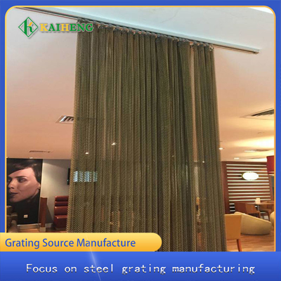 Fil décoratif Mesh Partition Aluminum Door Curtain de parasol en métal