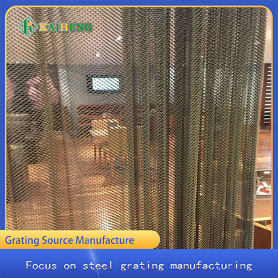 Fil décoratif Mesh Partition Aluminum Door Curtain de parasol en métal
