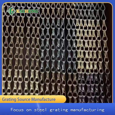 Ring Aluminium Door Curtain Chain décoratif Mesh Customized