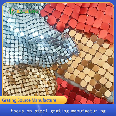 Fil décoratif Mesh Metal Aluminum Chain Curtain d'argent d'or
