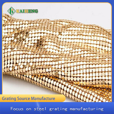 Fil décoratif Mesh Metal Aluminum Chain Curtain d'argent d'or